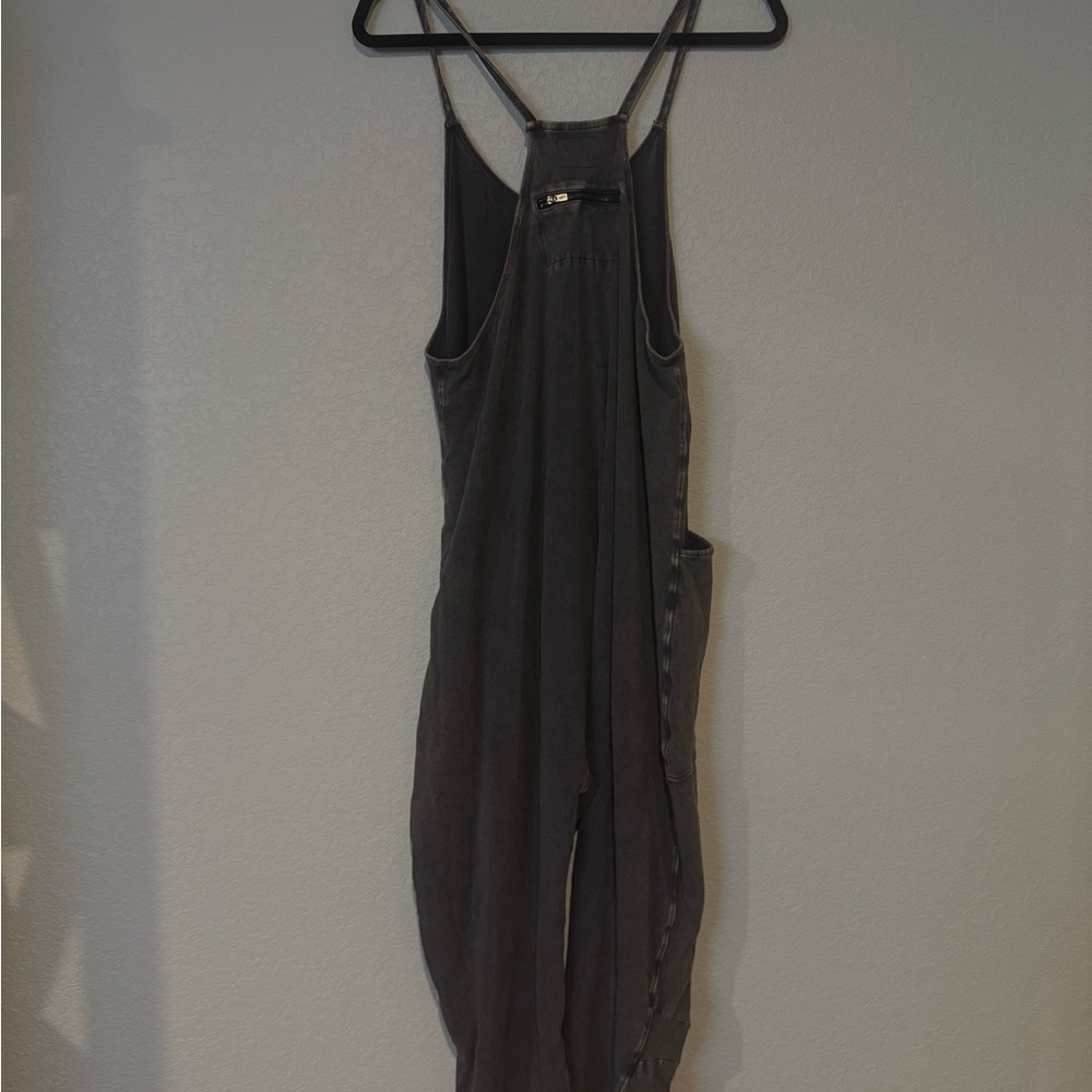Free People Black Relaxed Jumpsuit with Adjustable Straps - Picture 5 of 6